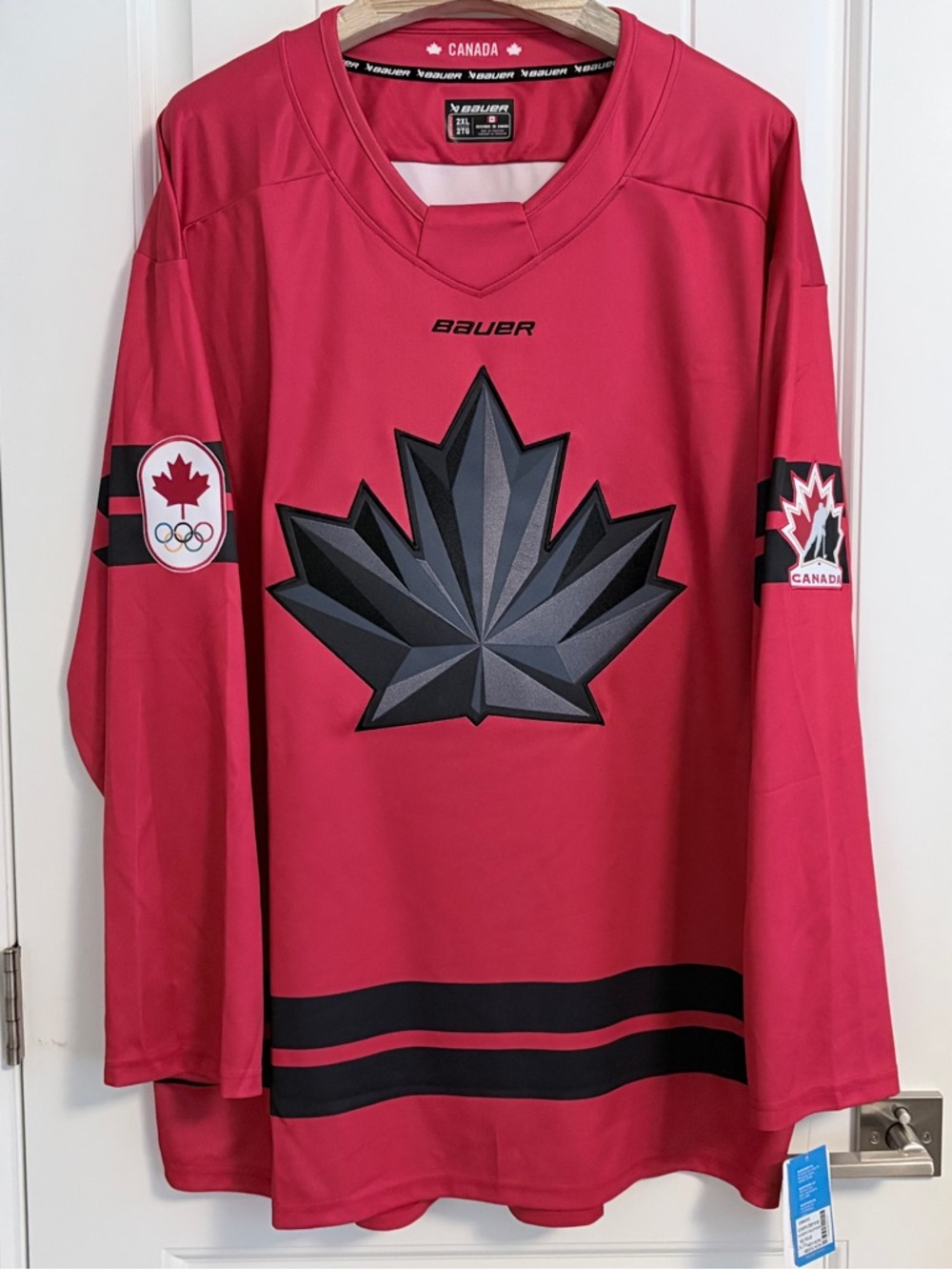 BNWT Authentic Bauer 2026 Olympics Hockey Team Canada Red Jersey Size 2XL XXL